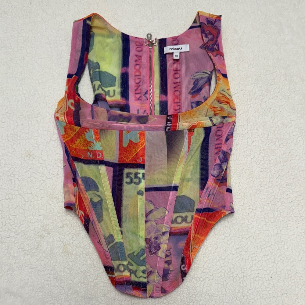 Miaou Colorful Graphic corset